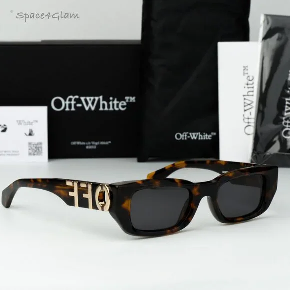 Off-White Men Sunglasses Havana Grey Square OERI124 FILLMORE  display picture 1